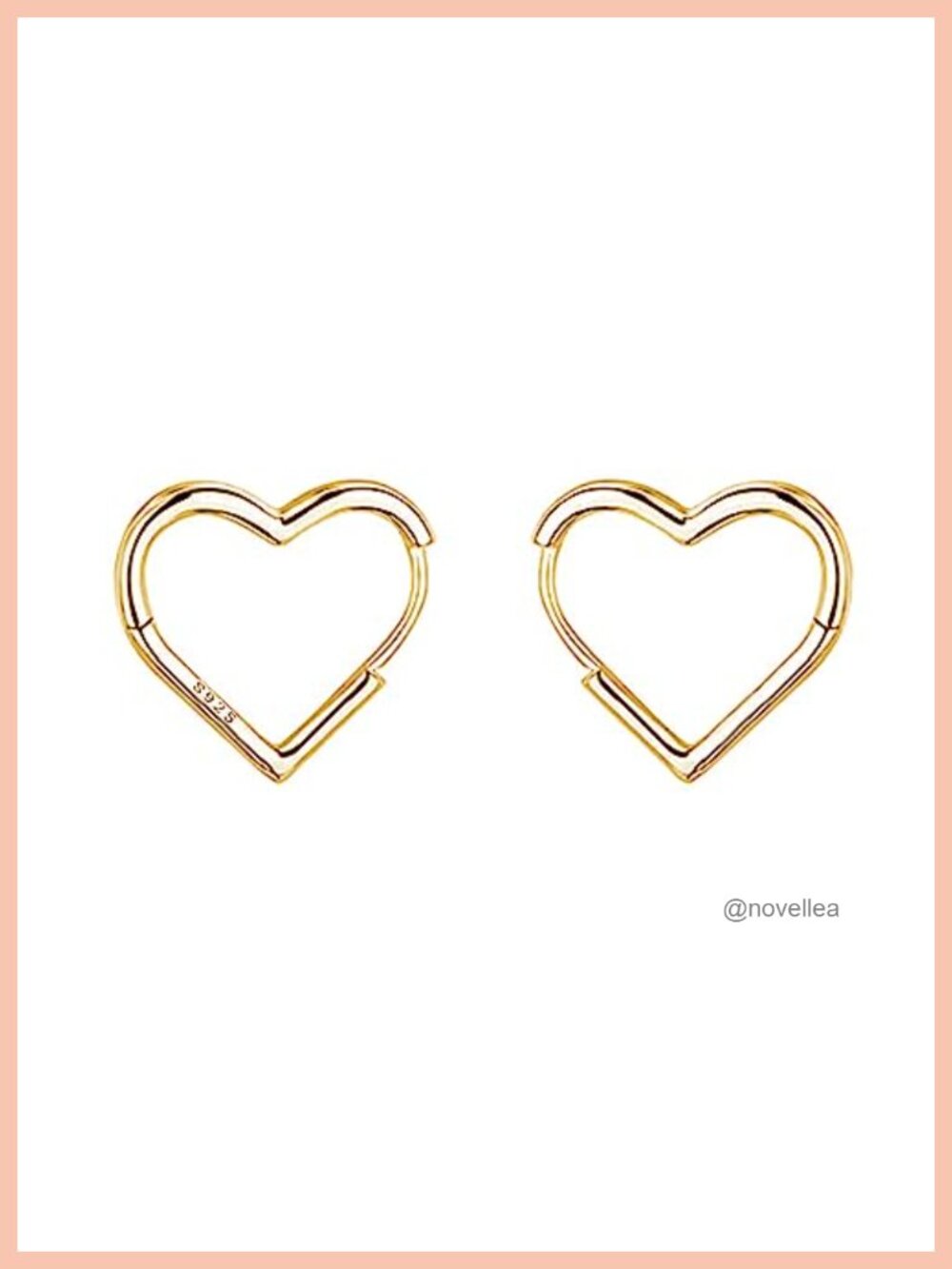 Sterling Silver Heart Hoop Earrings Minimalist Sleeper Huggies Women